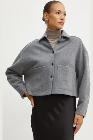 LIVIANA CONTI Vlněný kabát barva, přechodný, oversize, L4WL52