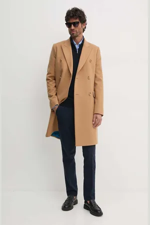 Paul Smith Vlněný kabát barva, přechodný, dvouřadový, M1R-224P-N00110