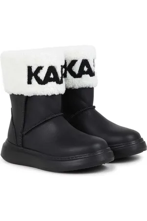 Karl Lagerfeld Dětské kožené zimní boty barva, Z30312