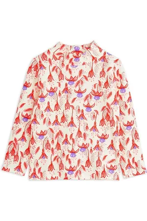 Mini Rodini Kojenecké tričko s dlouhým rukávem Fuchsia barva, s pologolfem, 2472012442