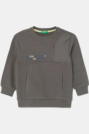 Benetton Dětská mikina barva, hladká, 3WNCG200T