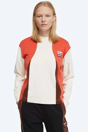WoodWood Bavlněné tričko s dlouhým rukávem X Fila bílá barva, 688377.B029-WHITE