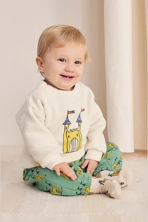 Bobo Choses Kojenecká mikina Faraway Castle barva, s potiskem, 224AB029