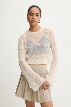 ROTATE Vlněný svetr Light Knit Ls Sweater dámský, barva, lehký, 112999857