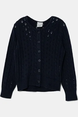 Abercrombie & Fitch Dětský svetr tmavomodrá barva, lehký