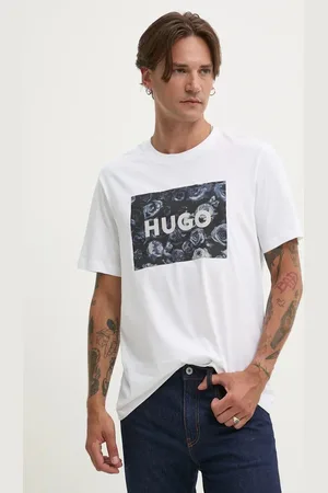HUGO BOSS Bavlněné tričko barva, s potiskem, 50523999