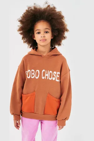 Bobo Choses Dětská bavlněná mikina barva, s kapucí, s aplikací, 224AC060