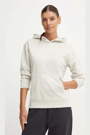 Calvin Klein Tepláková mikina béžová barva, s kapucí