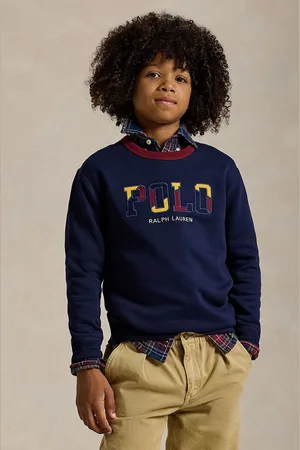 Ralph Lauren Dětská mikina tmavomodrá barva, s potiskem, 323952470001