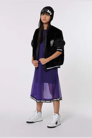 DKNY Dívčí šaty barva, midi, D62062