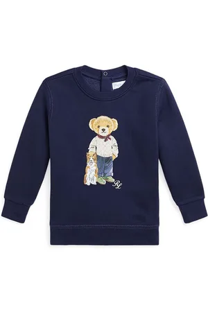 Ralph Lauren Kojenecká mikina tmavomodrá barva, s potiskem, 320952888001