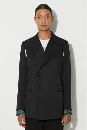 Maison Margiela Blazer s příměsí vlny barva, dvouřadový, S62BN0102.S47848