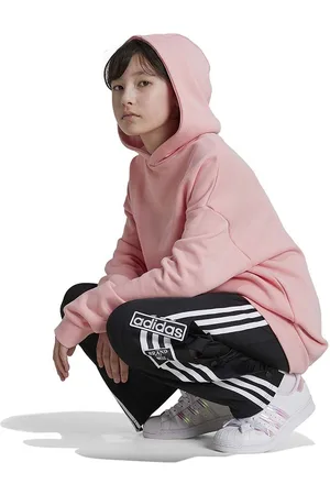 adidas Dětská bavlněná mikina HOODIE barva, s kapucí, hladká, IX7615