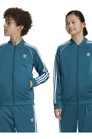 adidas Dětská mikina SST TRACK TOP zelená barva, s aplikací, IY7452