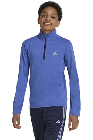 adidas Dětská mikina J HEA 1/2 ZIP barva, melanžová, IY7782