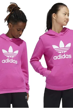 adidas Dětská mikina TREFOIL HOODIE barva, s kapucí, s potiskem, IY7444