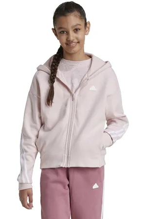 adidas Dětská mikina G FI 3S FZ barva, s kapucí, s aplikací, IX3628