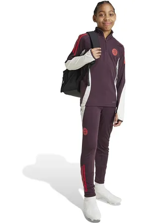 adidas Dětská mikina FCB TR TOPY vínová barva, s potiskem, IS9930
