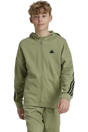 adidas Dětská mikina U FI 3S FZ HD barva, s kapucí, s aplikací, JH3601