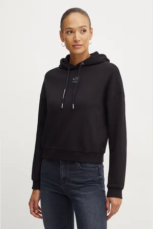 Armani Exchange Mikina dámská, barva, s kapucí, s aplikací, XW000007 AF10172