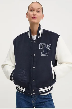 Tommy Hilfiger Bunda z vlněné směsi tmavomodrá barva, přechodná, DW0DW18845
