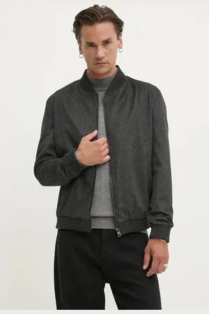 HUGO BOSS Bunda z vlněné směsi barva, přechodná, 50525020