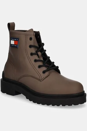 Tommy Hilfiger Kožené boty TJM LEATHER LACE UP BOOT pánské, barva, EM0EM01447