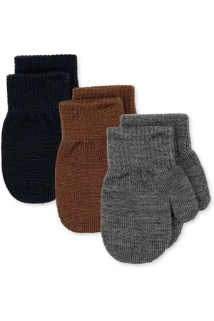 Konges Sløjd Dětské rukavice s příměsí vlny FILLA MITTENS 3-pack barva, KS101221