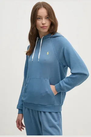Ralph Lauren Bavlněná mikina dámská, barva, s kapucí, vzorovaná, 211935583