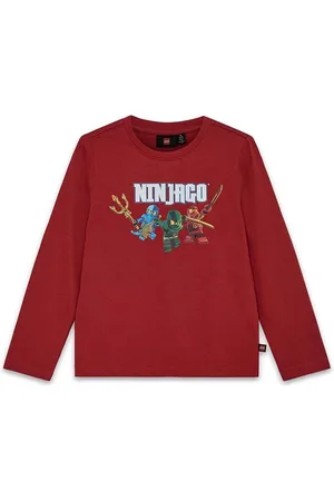 LEGO Wear Dětské bavlněné tričko s dlouhým rukávem LWTANO 620 vínová barva, s potiskem, 12011307