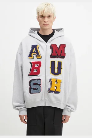 AMBUSH Mikina Zip Up Sweatshirt pánská, barva, s kapucí, s aplikací, BMBE003F24FLE0020505