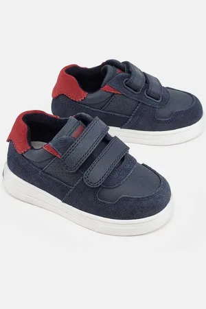 Mayoral Dětské kožené sneakers boty tmavomodrá barva, 42520