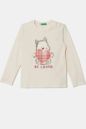 Benetton Dětské tričko s dlouhým rukávem barva, 3P4ZG10FV