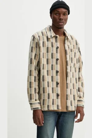 A.P.C. Vlněná košile surchemise stanley barva, relaxed, s klasickým límcem, WVBDG.H02989