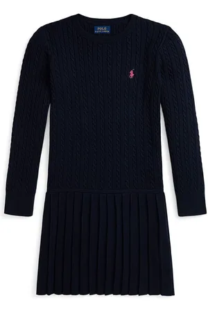 Ralph Lauren Dívčí šaty tmavomodrá barva, mini, 313950782002