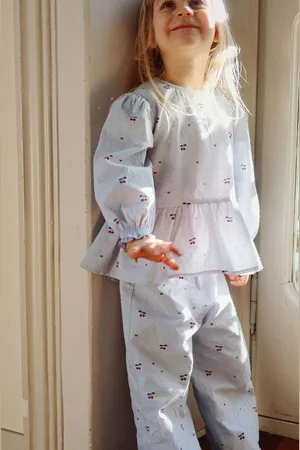 Konges Sløjd Dětské bavlněné kalhoty EVIA PANTS GOTS barva, vzorované, KS101397
