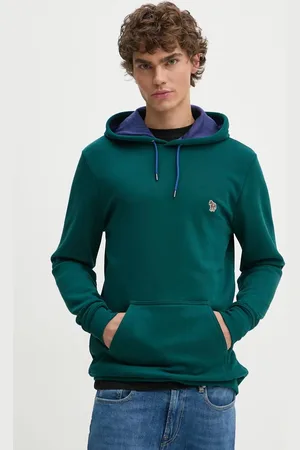 Paul Smith Bavlněná mikina pánská, barva, s kapucí, s aplikací, M2R.284SZ.N21116