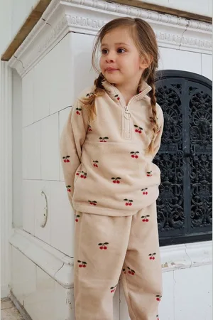 Konges Sløjd Dětské tepláky TAVI FLEECE PANTS GRS barva, vzorované, KS101300