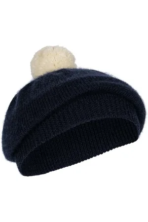 Konges Sløjd Dětský vlněný baret LOULI BERET tmavomodrá barva, KS101254