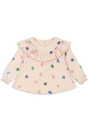 Konges Sløjd Dětská bavlněná halenka MALLI GLITTER BLOUSE GOTS barva, vzorovaná, KS101593