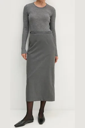 REMAIN Sukně s příměsí vlny Suiting Midi Skirt barva, midi, pouzdrová, 5018931959