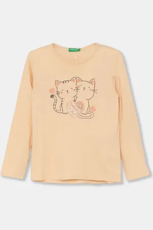 Benetton Dětské bavlněné tričko s dlouhým rukávem barva, 3I1XG10FJ