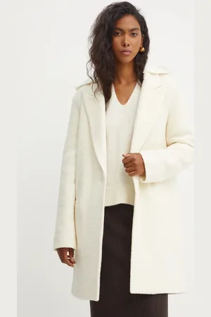 HUGO BOSS Vlněný kabát barva, přechodný, oversize, 50530192