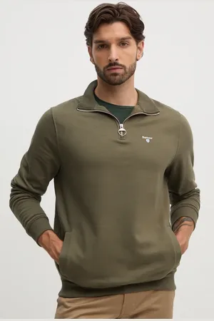 Barbour Bavlněná mikina pánská, barva, hladká, MOL0642