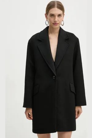 HUGO BOSS Kabát s příměsí vlny barva, přechodný, oversize, 50518564
