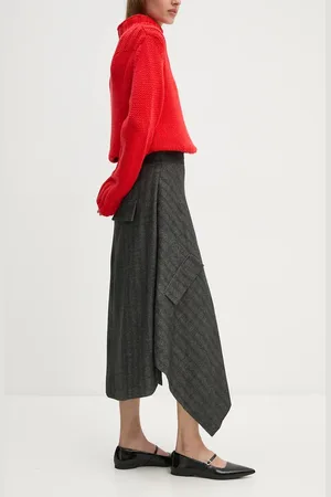 REMAIN Sukně Striped Draped barva, maxi, áčková, 502080000