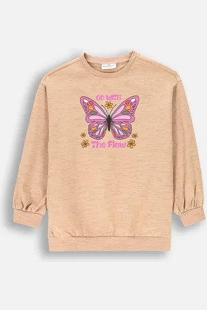 COCCODRILLO Dětské tričko s dlouhým rukávem barva, MYSTIC NATURE GIRL KIDS