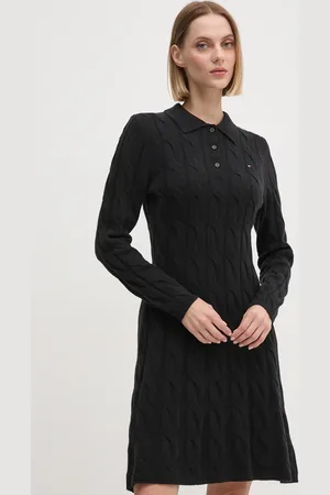 Tommy Hilfiger Vlněné šaty barva, mini, WW0WW43085