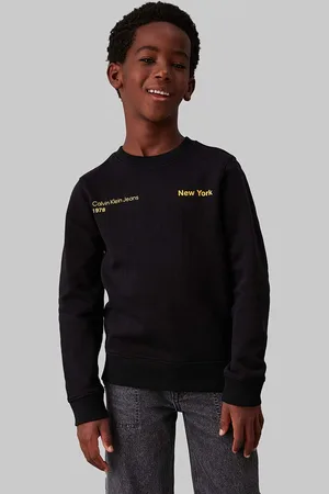 Calvin Klein Dětská bavlněná mikina barva, s potiskem, IB0IB02212