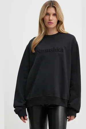Nanushka Bavlněná mikina REMY dámská, barva, s aplikací, NU24CRSH00299
